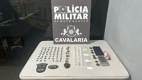 Nova Mutum: Homem é preso com drogas diversas após tentar fugir da Cavalaria